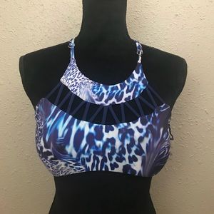 NWT reversible leopard Tini Bikini swimwear top
